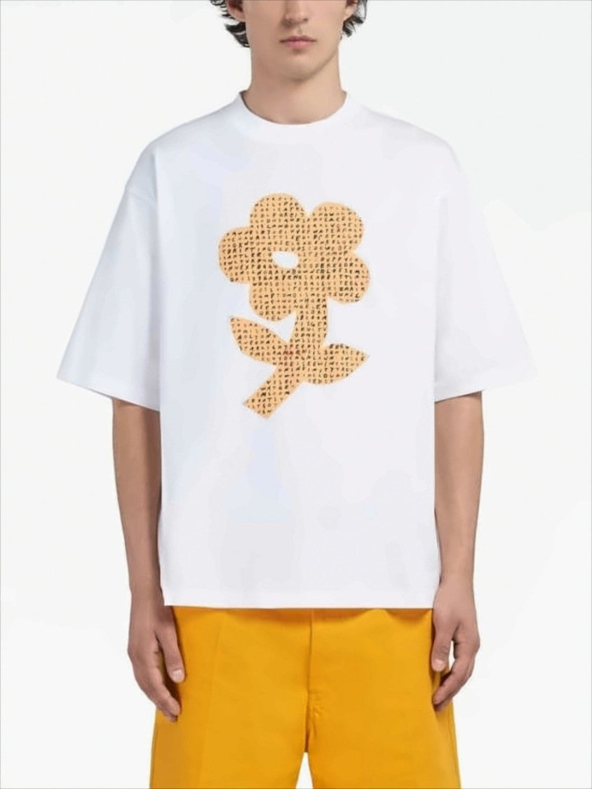 Marni Graphic Floral-Print Short Sleeve T-Shirt