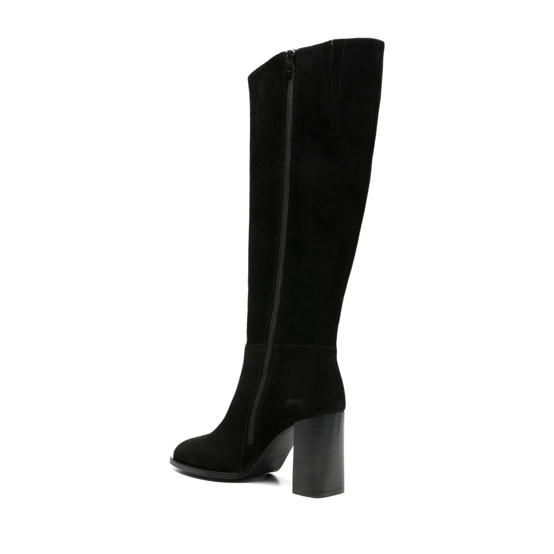 Adrianna Feretti Black Block Heel Suede Boots