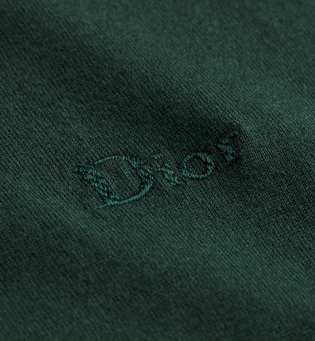 Christian Dior Dark Green Regular Embroidered Logo T-Shirt