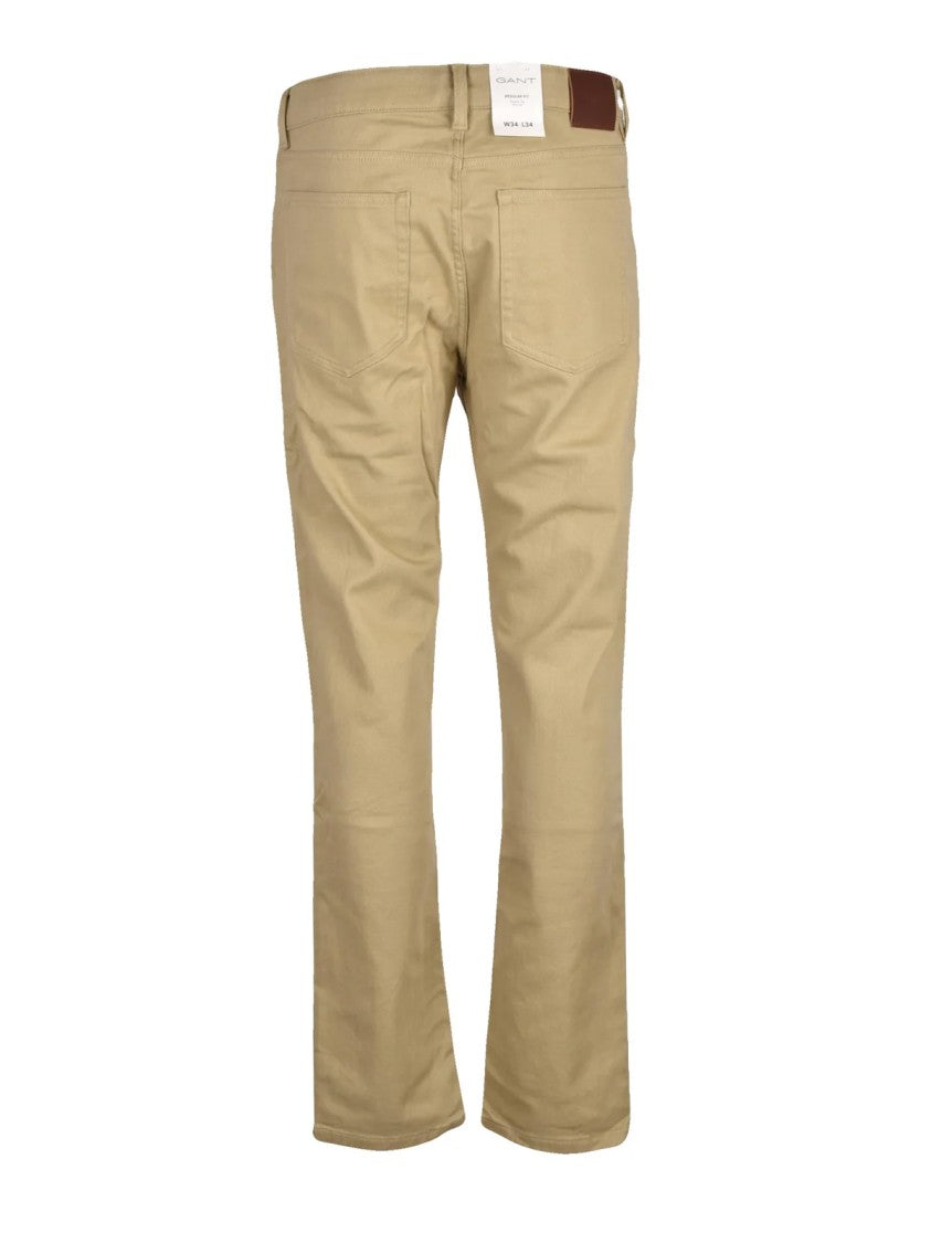 Gant Beige Regular Fit Five-Pocket Stretch Jeans