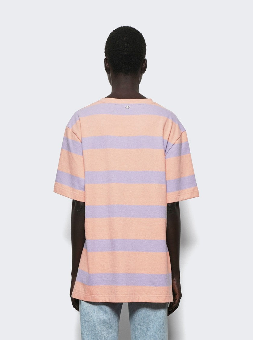 Rabanne Tee Shirt Stripes Peach And Lavander