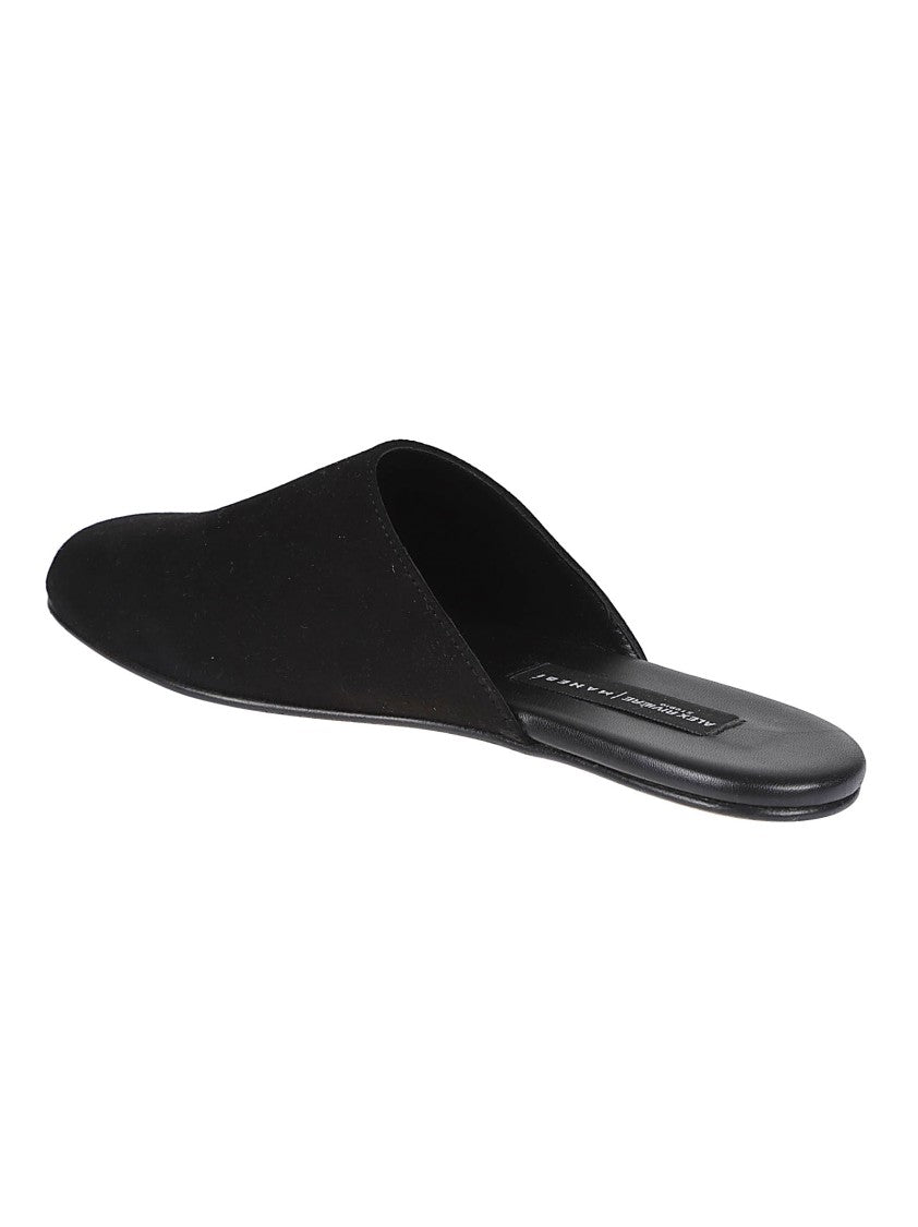 Manebi Minimalist Backless Black Flats
