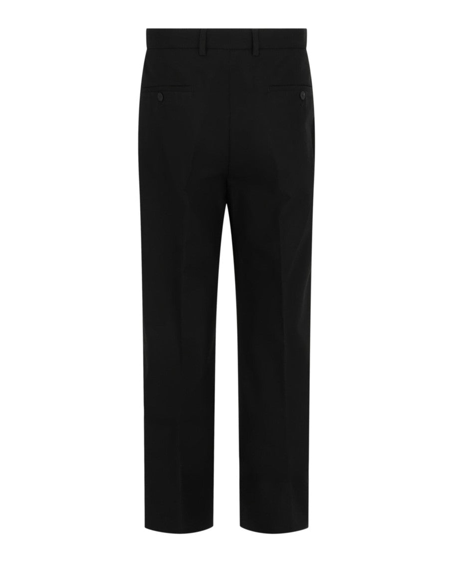 Ferragamo Flared Cotton Chino Trousers With Pressed Crease