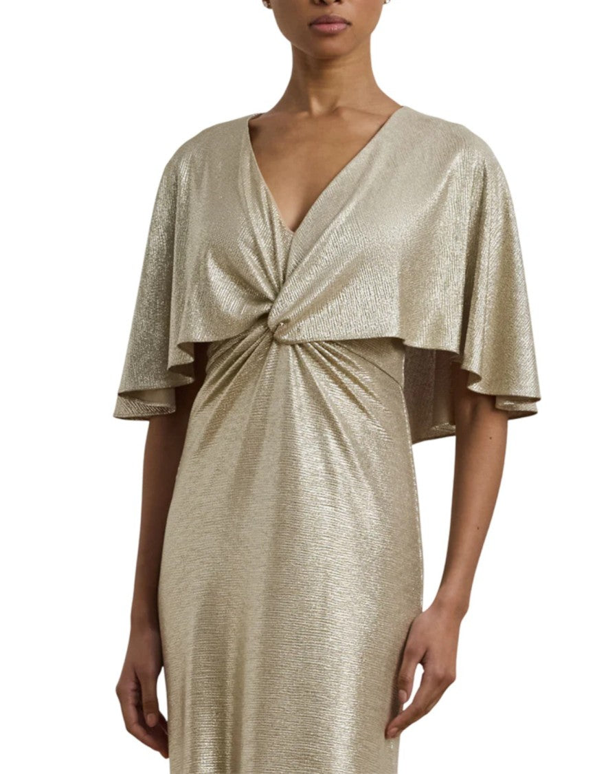 Lauren Ralph Lauren Long Metallic Evening Dress