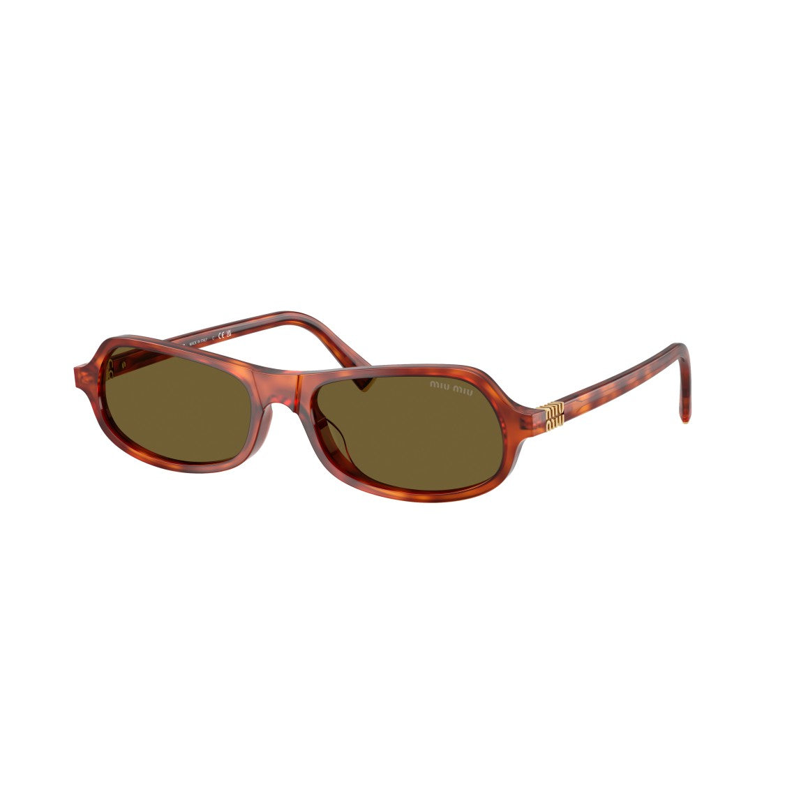 Miu Miu 0Mu B10su Rectangular Tortoiseshell Sunglasses