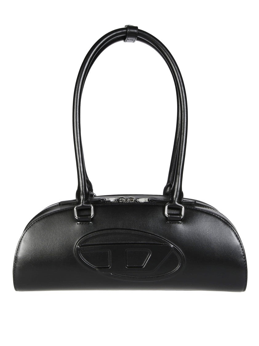 Diesel Dome Structured Leather Shoulder Bag