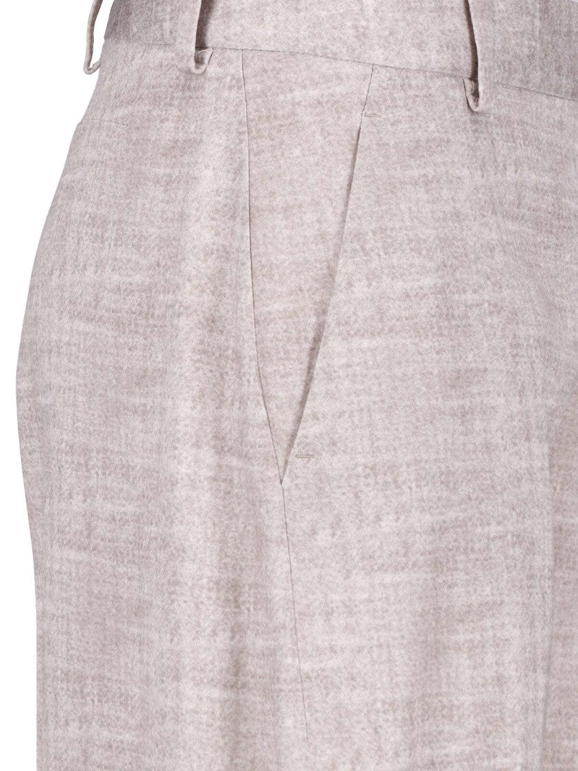 Ermanno Scervino Tailored Straight-Leg Beige Viscose Formal Pants