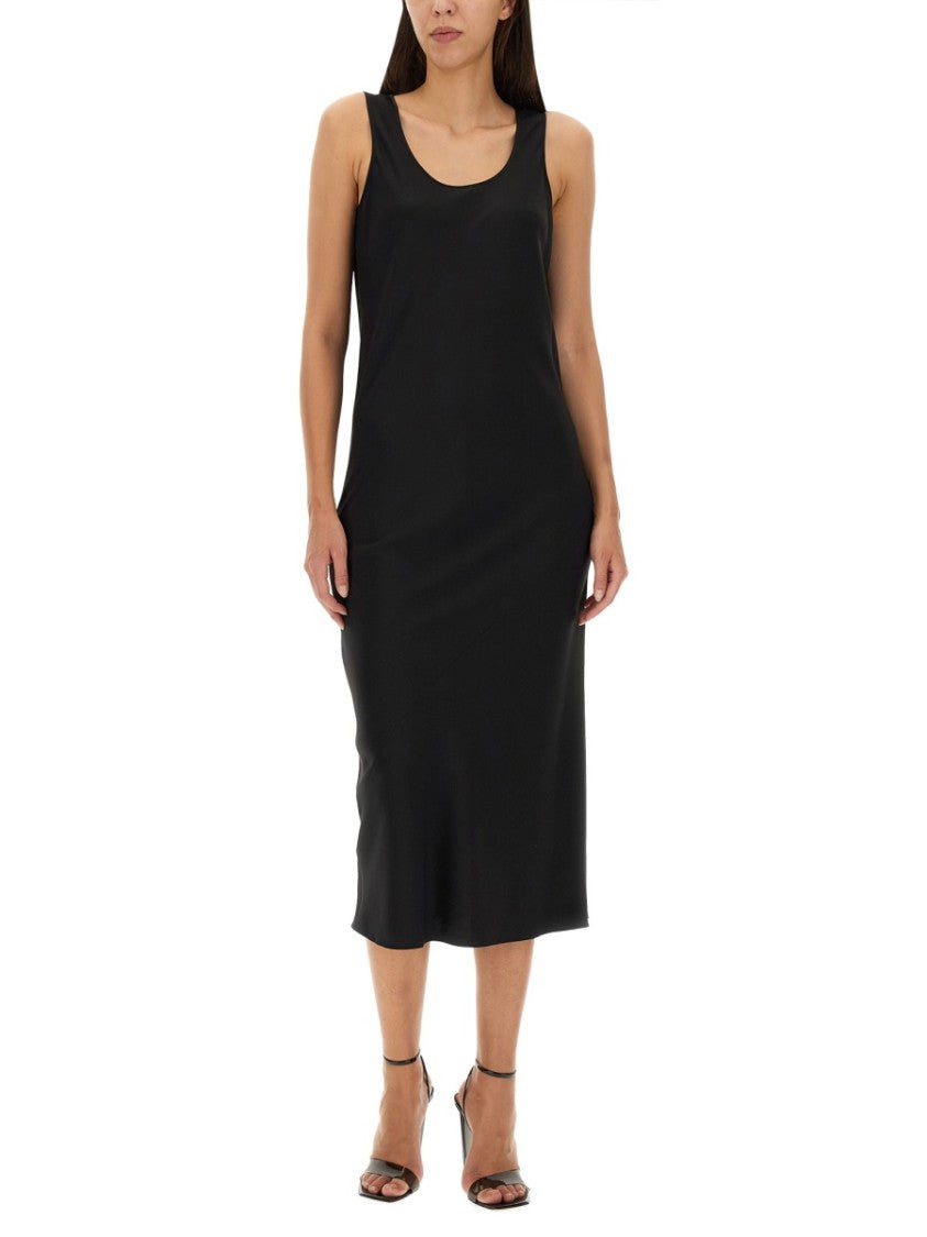 Sportmax Sleeveless Midi Dress In Luxurious Silk Blend