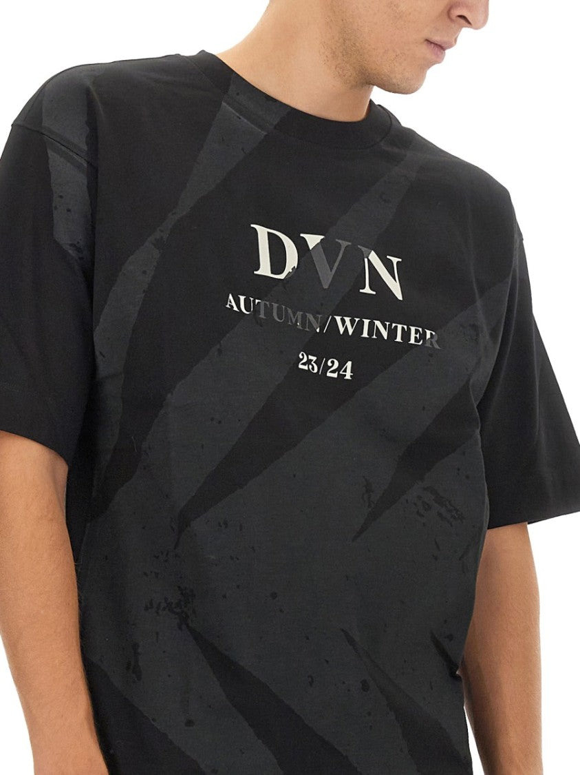 Dries Van Noten Cotton T-Shirt With Signature Logo Detail
