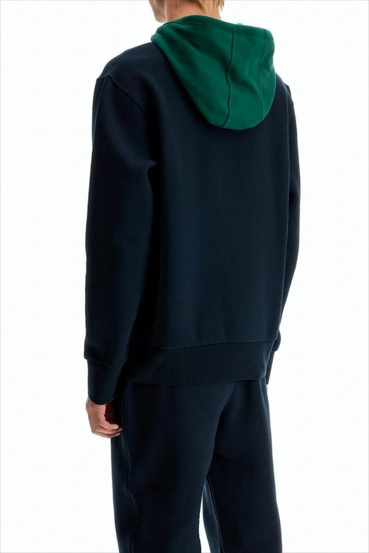 Thom Browne Relaxed Fit Cotton Hoodie With Contrasting Hood