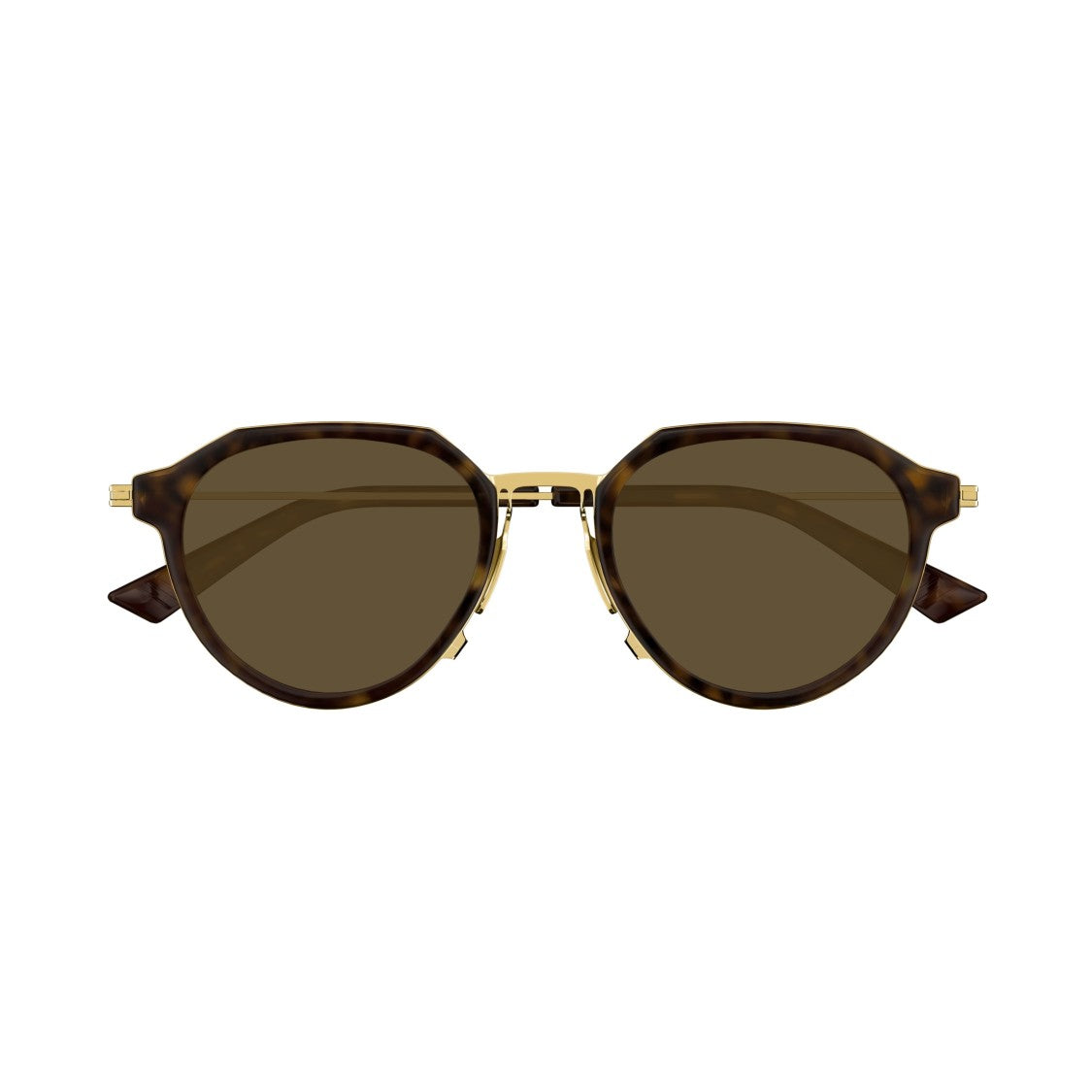 Bottega Veneta Bv1331s Tortoiseshell Round Frame Sunglasses