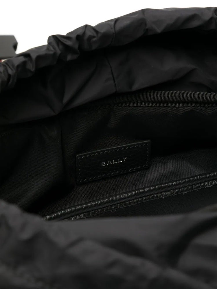 Bally Structured Leather Backpack With Bold Stripe Detail