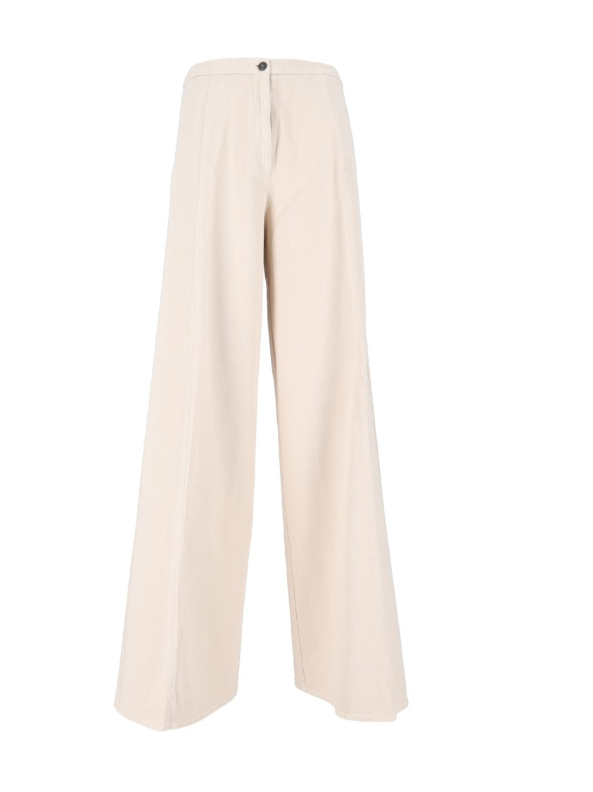 Forte Forte Fluid Twill Wide-Leg Cotton Pants