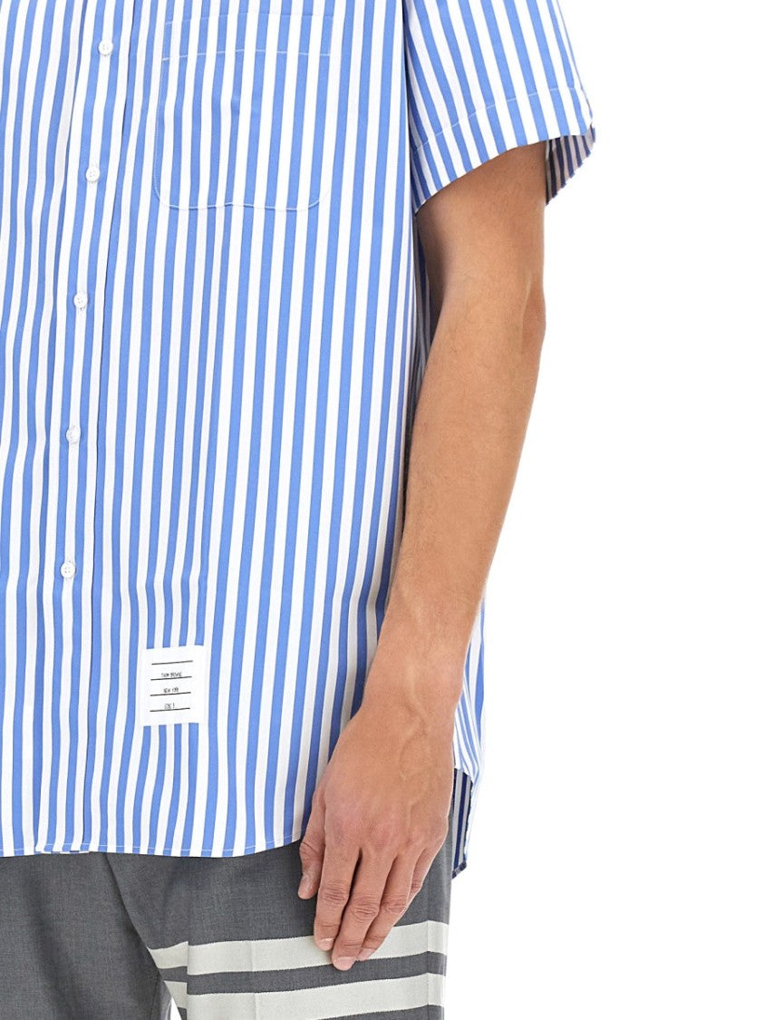 Thom Browne Vertical Striped Short Sleeve Shirt