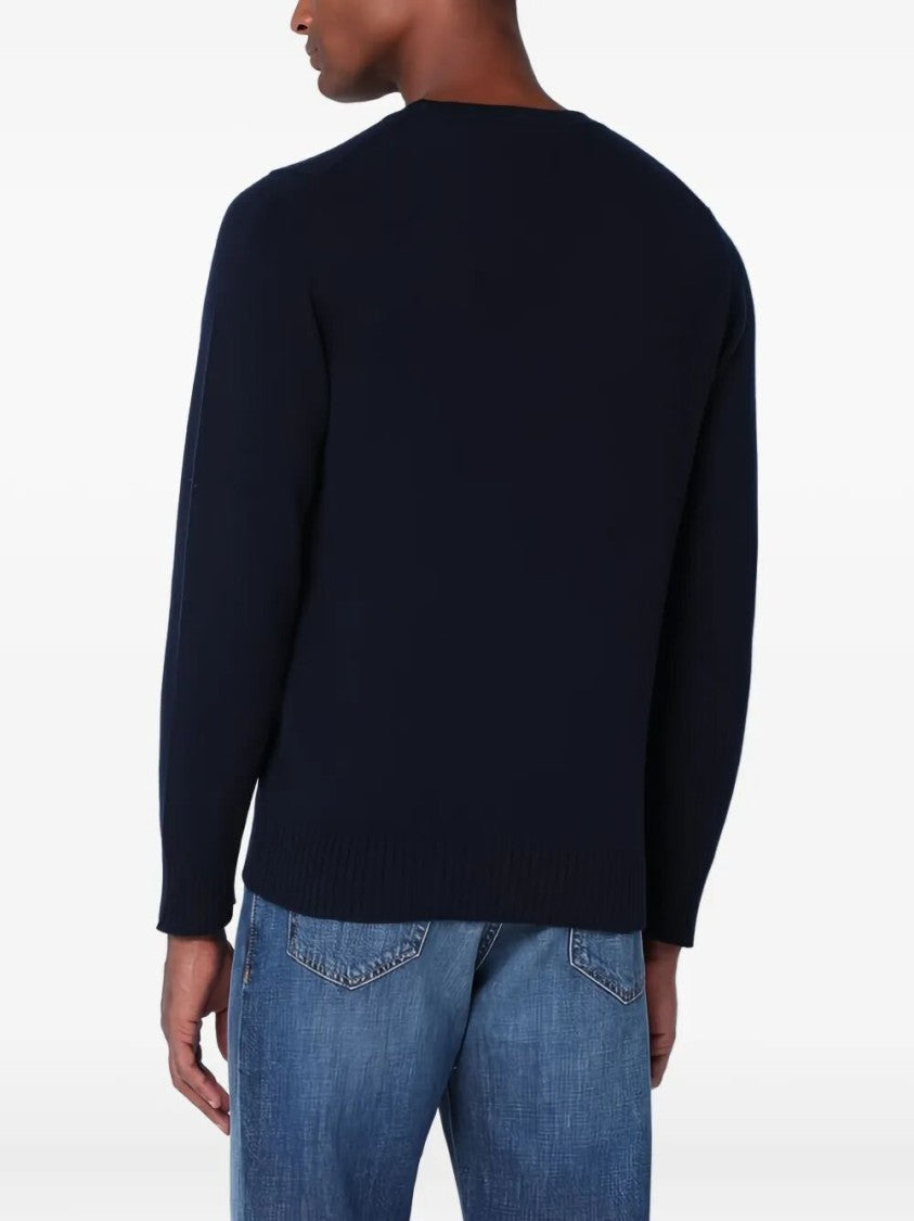 Drumohr Timeless Black Cashmere Long Sleeve Sweater