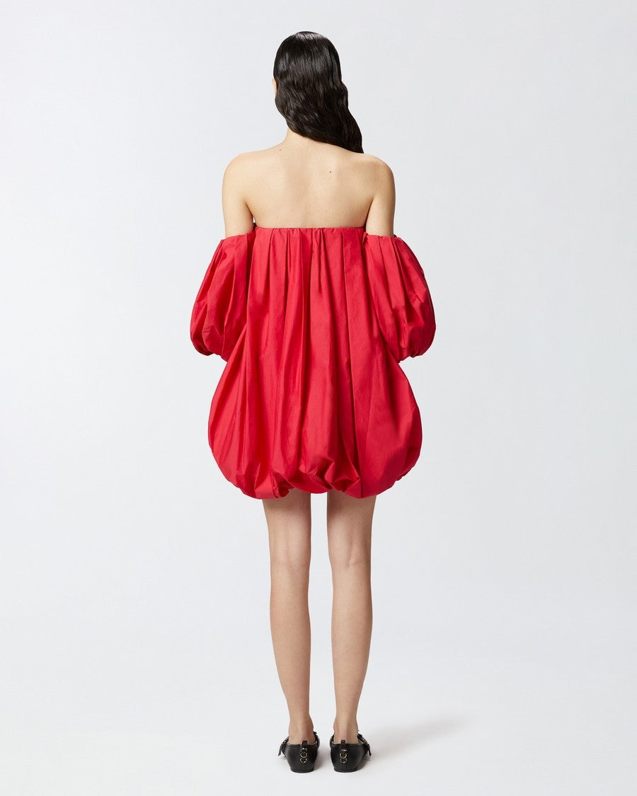 Pinko Strapless Puff-Sleeve Dress With Silhouette