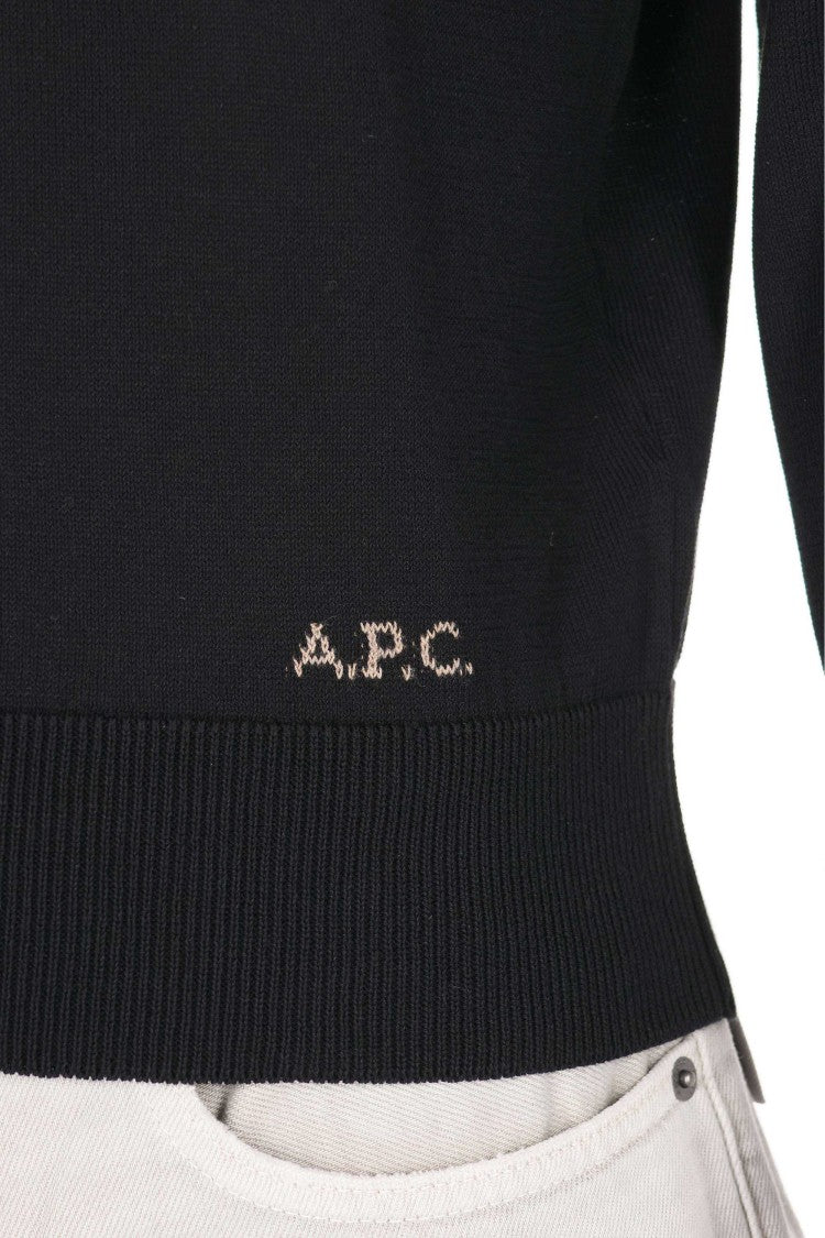 A.P.C. Side Logo Cotton Crewneck Sweater