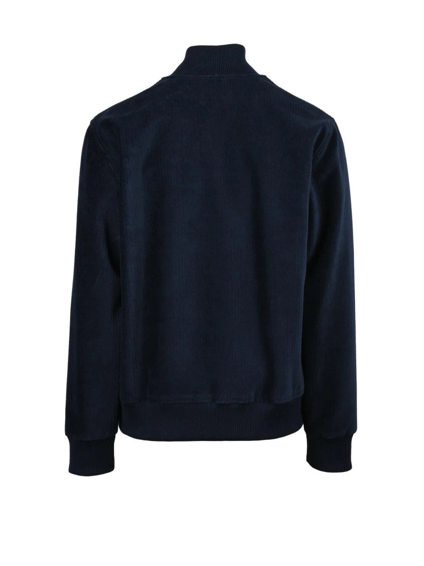 Circolo 1901 Pilot Velvet Jacket With Flannel Lining And Stand Collar