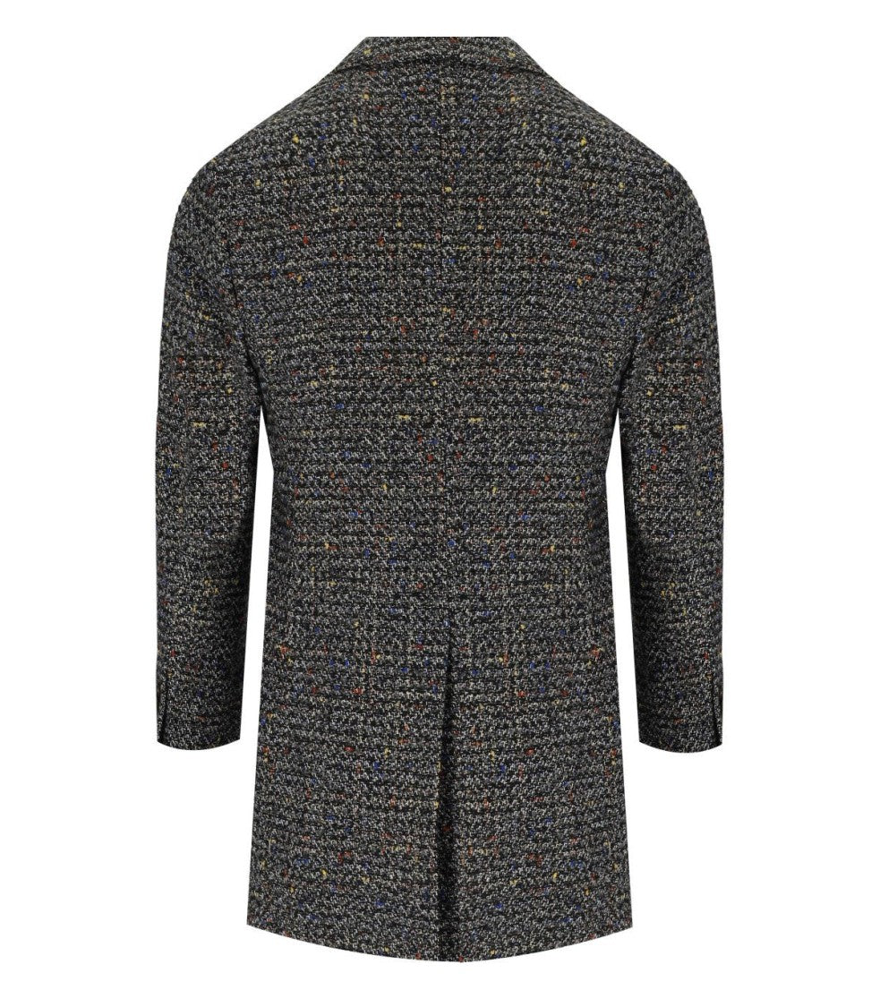 Manuel Ritz Melange Grey Single Breasted Coat
