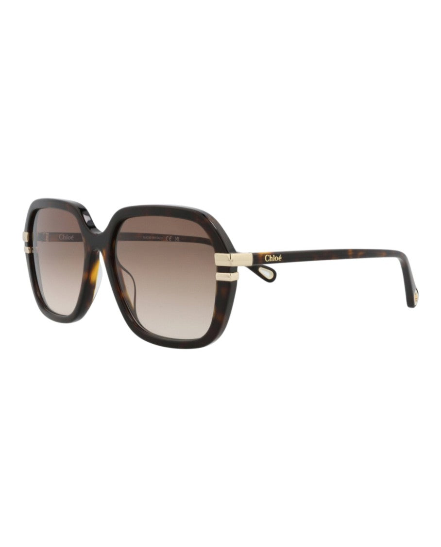 Chloé Round-Frame Recycled Acetate Sunglasses
