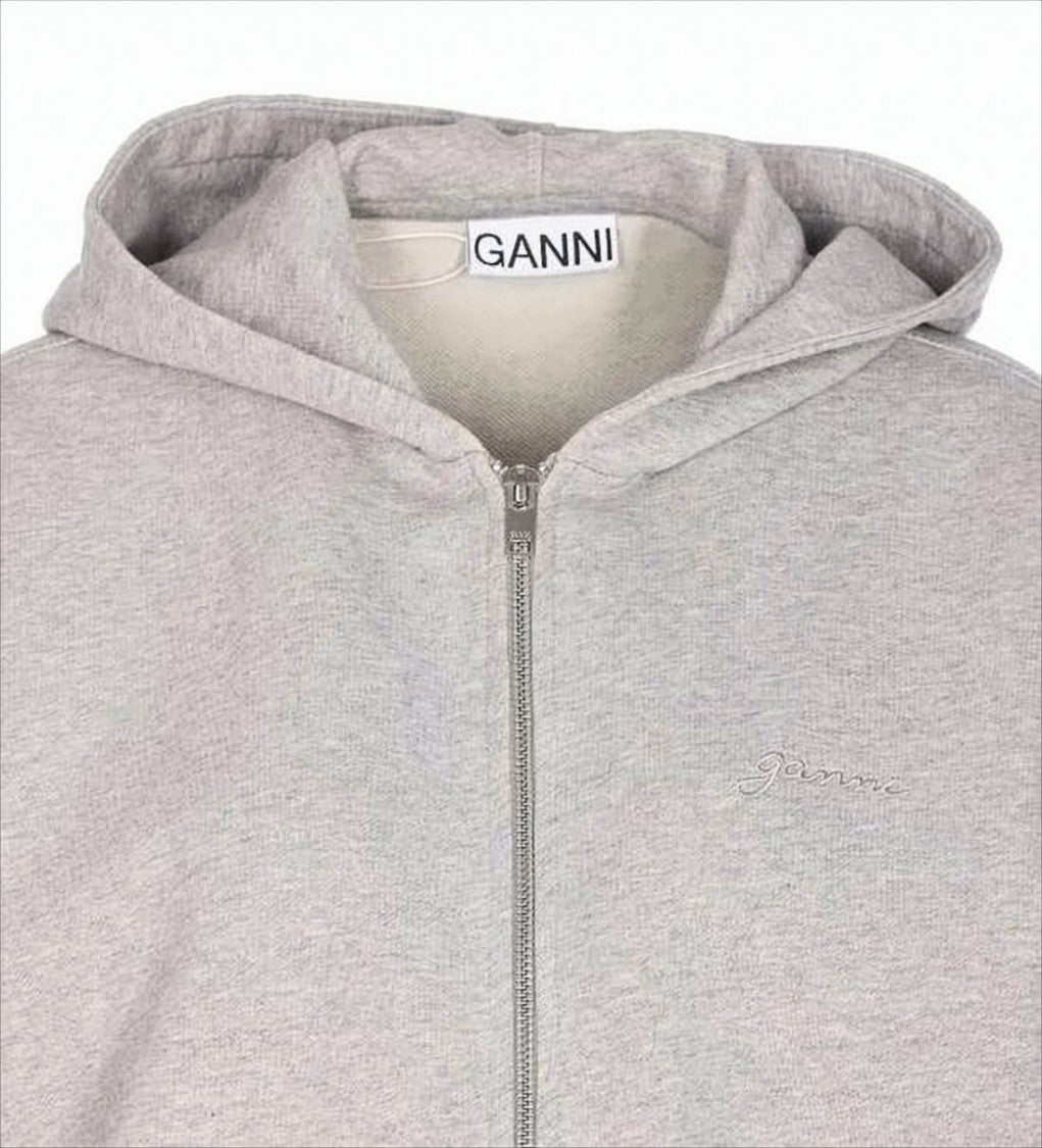 Ganni Playful Graphic Hoodie With Embroidered Branding