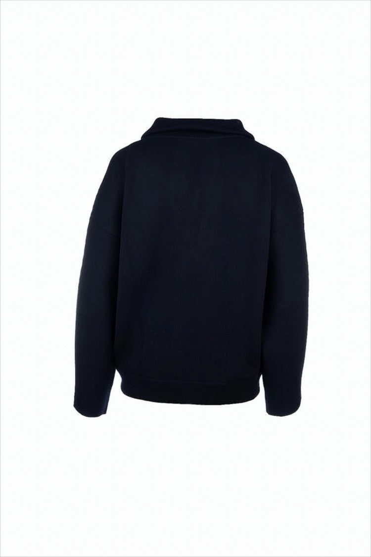 Bottega Veneta Deep V-Neck Wool Hoodie