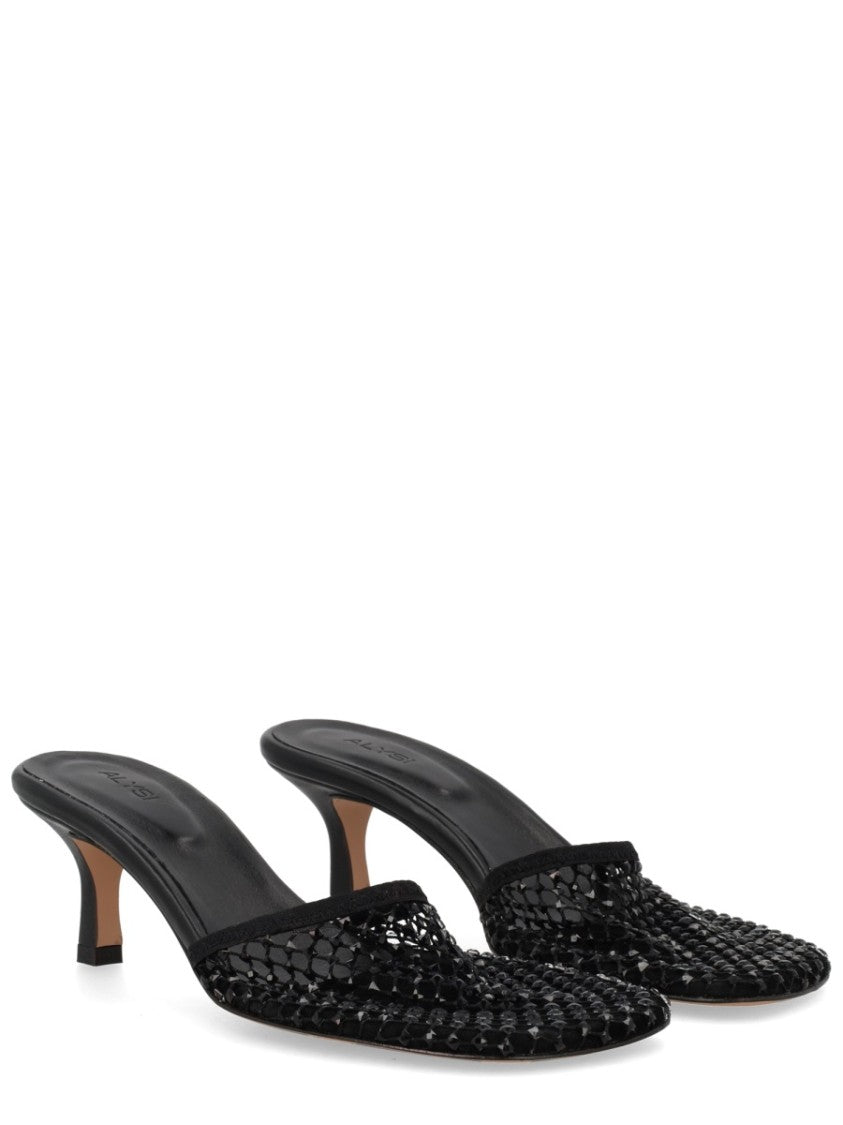 Alysi Neutrals Pointed Toe Mesh Sandals