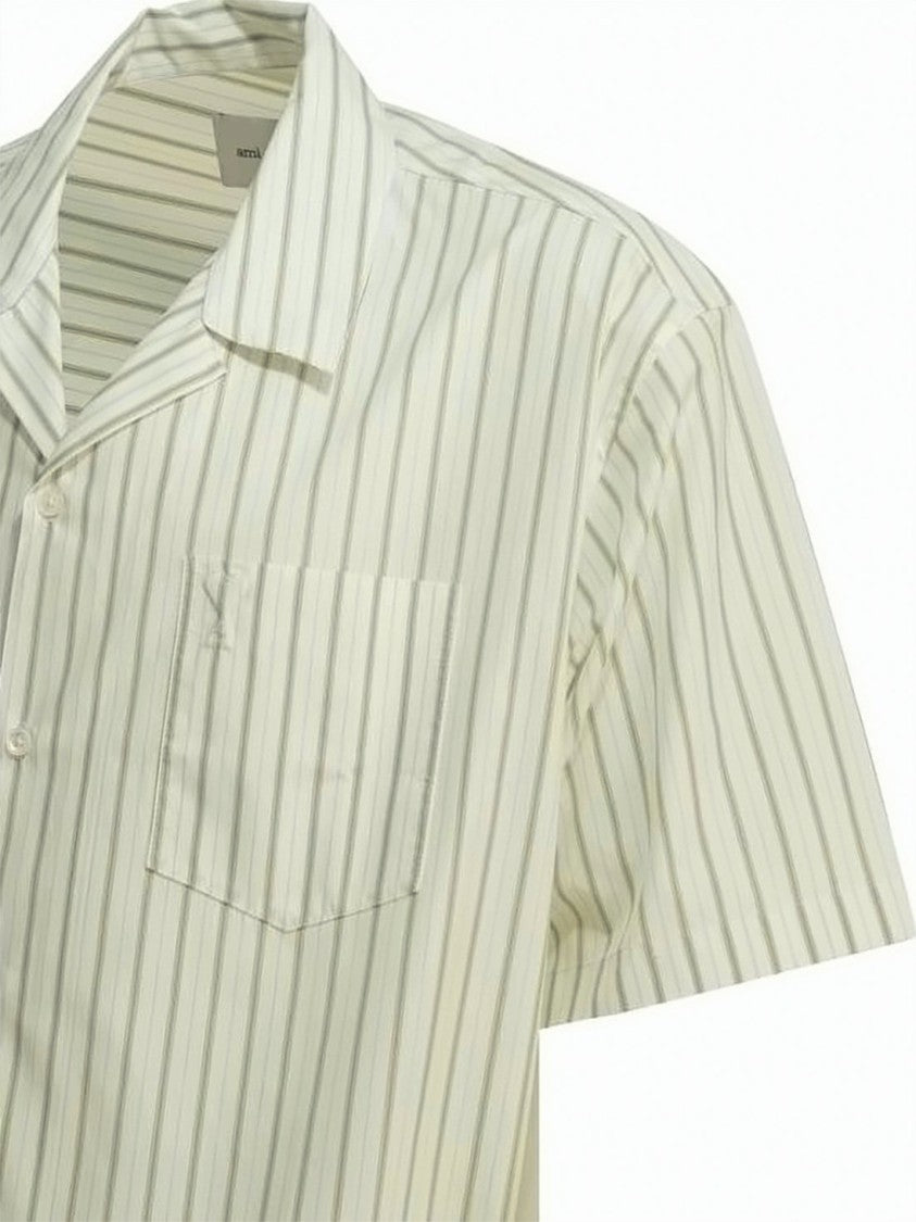 Ami Paris Relaxed Fit Short-Sleeve Striped Shirt By Ami Paris