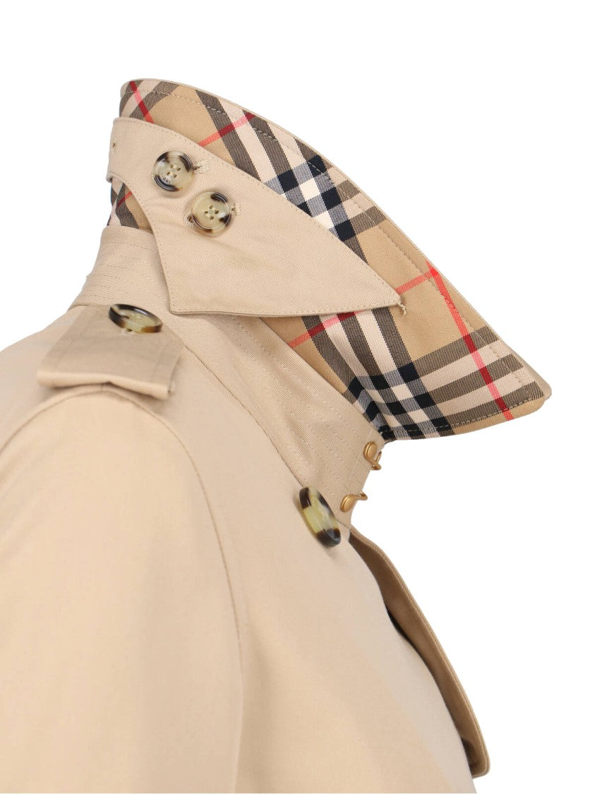 Burberry Kensington Heritage Beige Double-Breasted Trench Coat