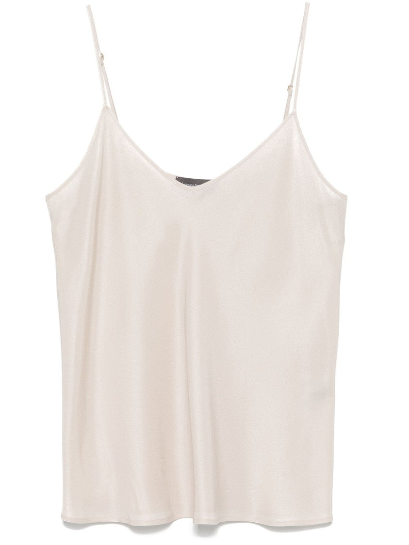 Lorena Antoniazzi Beige Tank Top With Adjustable Straps
