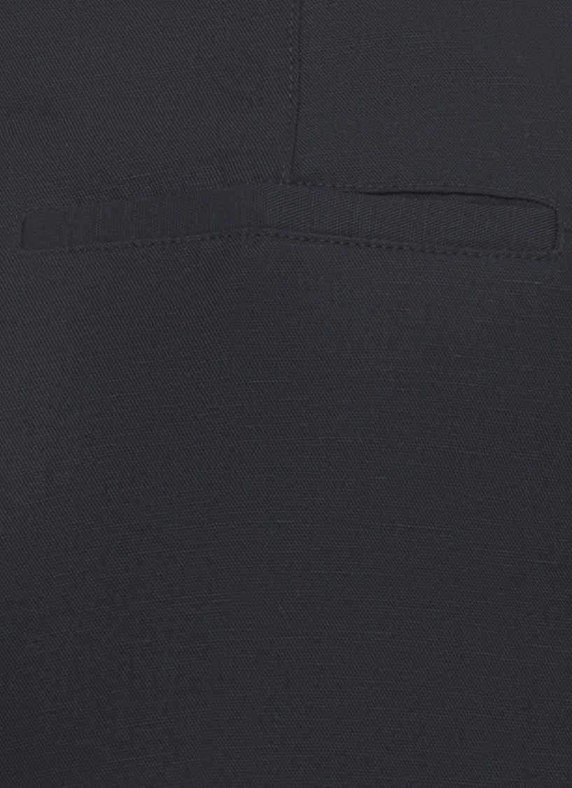 Woolrich Blue Linen-Blend Wide-Leg Pants