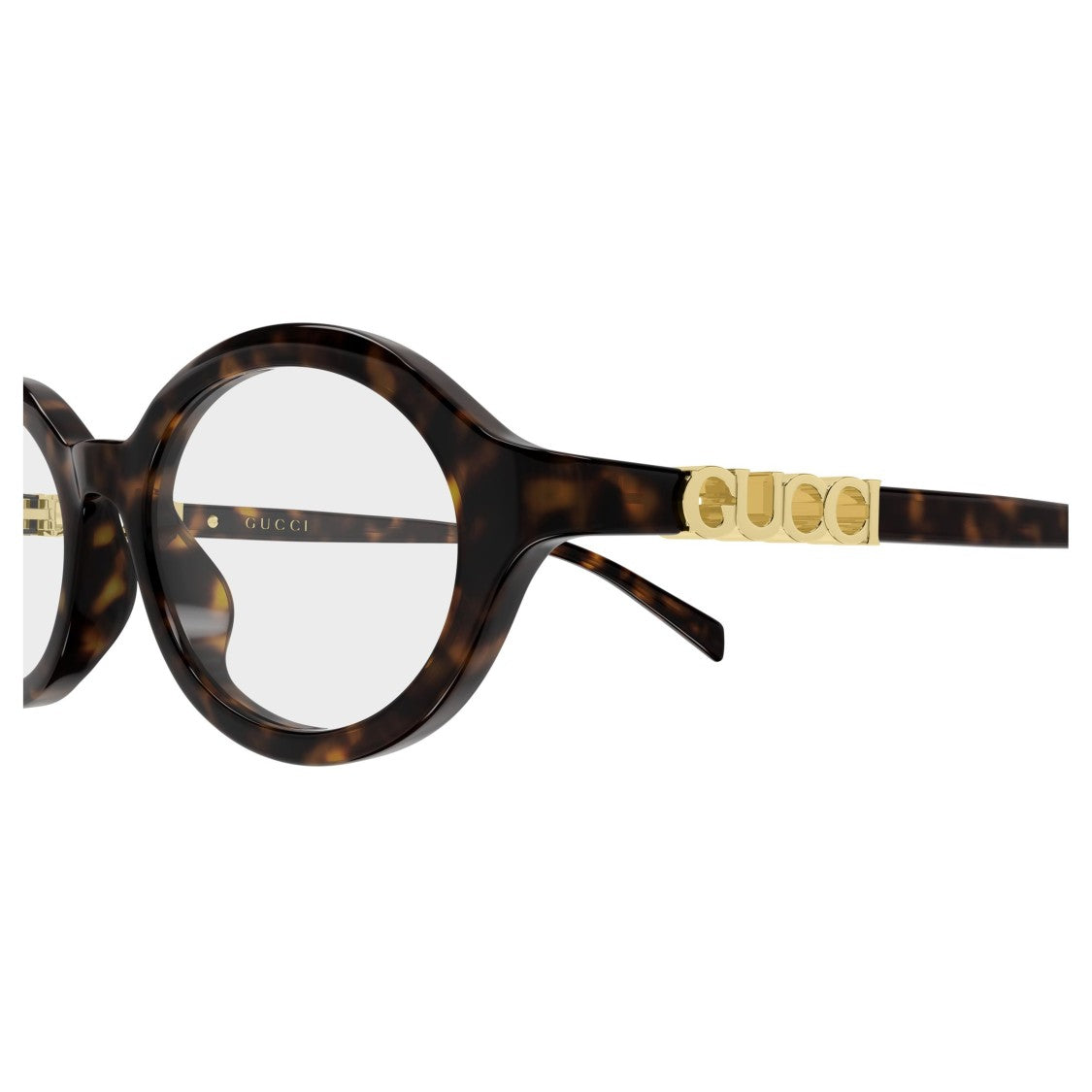 Gucci Round Tortoiseshell Acetate Eyeglasses With Gold-Tone Accents