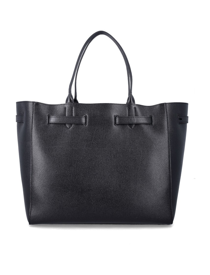 Tom Ford Architectural Black Hammered Leather Audrey Large Tote