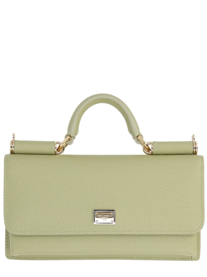 Dolce & Gabbana Textured Leather Top-Handle Bag