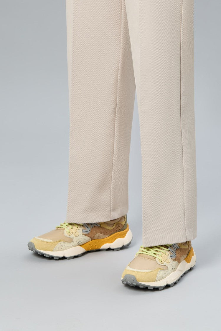 Flower Mountain Layered Panel Sneakers With Chunky Sole