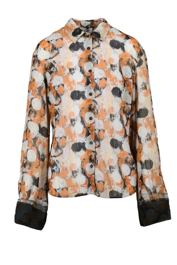 Aviù Fluid Abstract Pattern Shirt With Button-Down Front