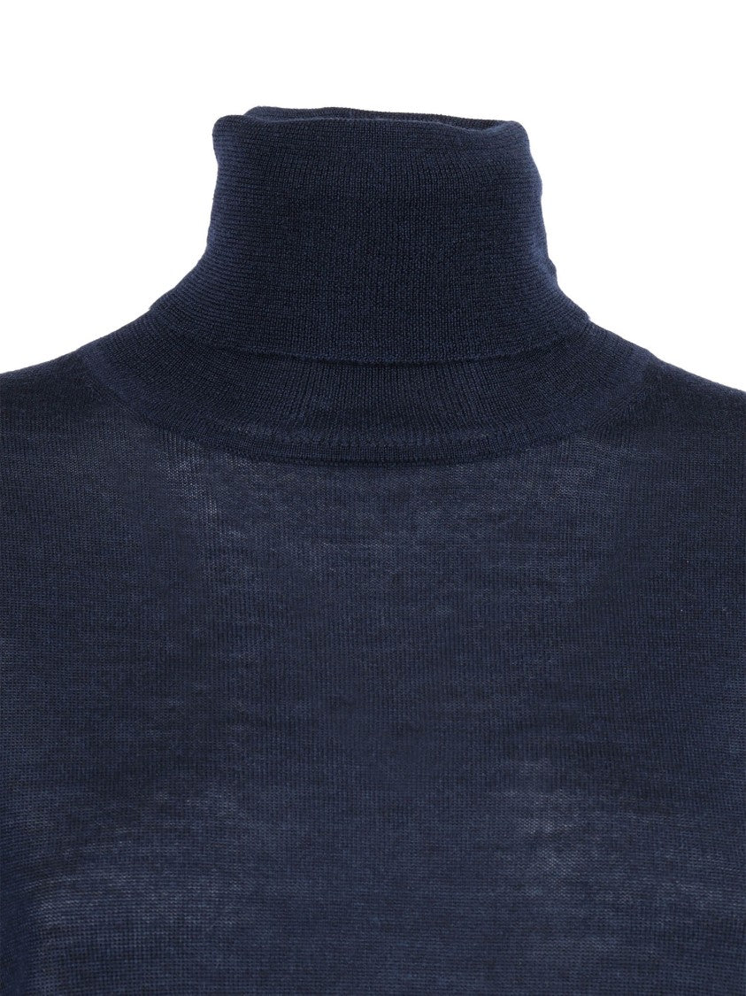 P.A.R.O.S.H. Ribbed Turtleneck Sweater Crafted From Luxury Wool-Silk-Cashmere Blend