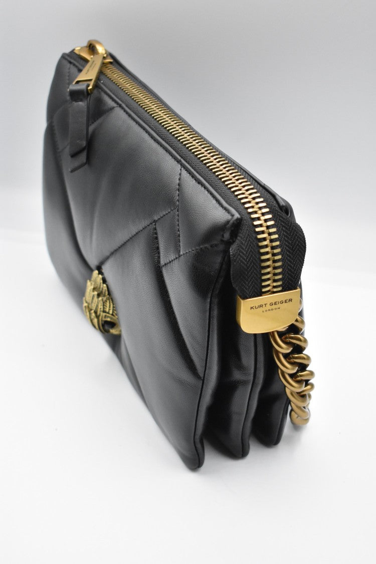 Kurt Geiger Compact Quilted Black Shoulder Bag