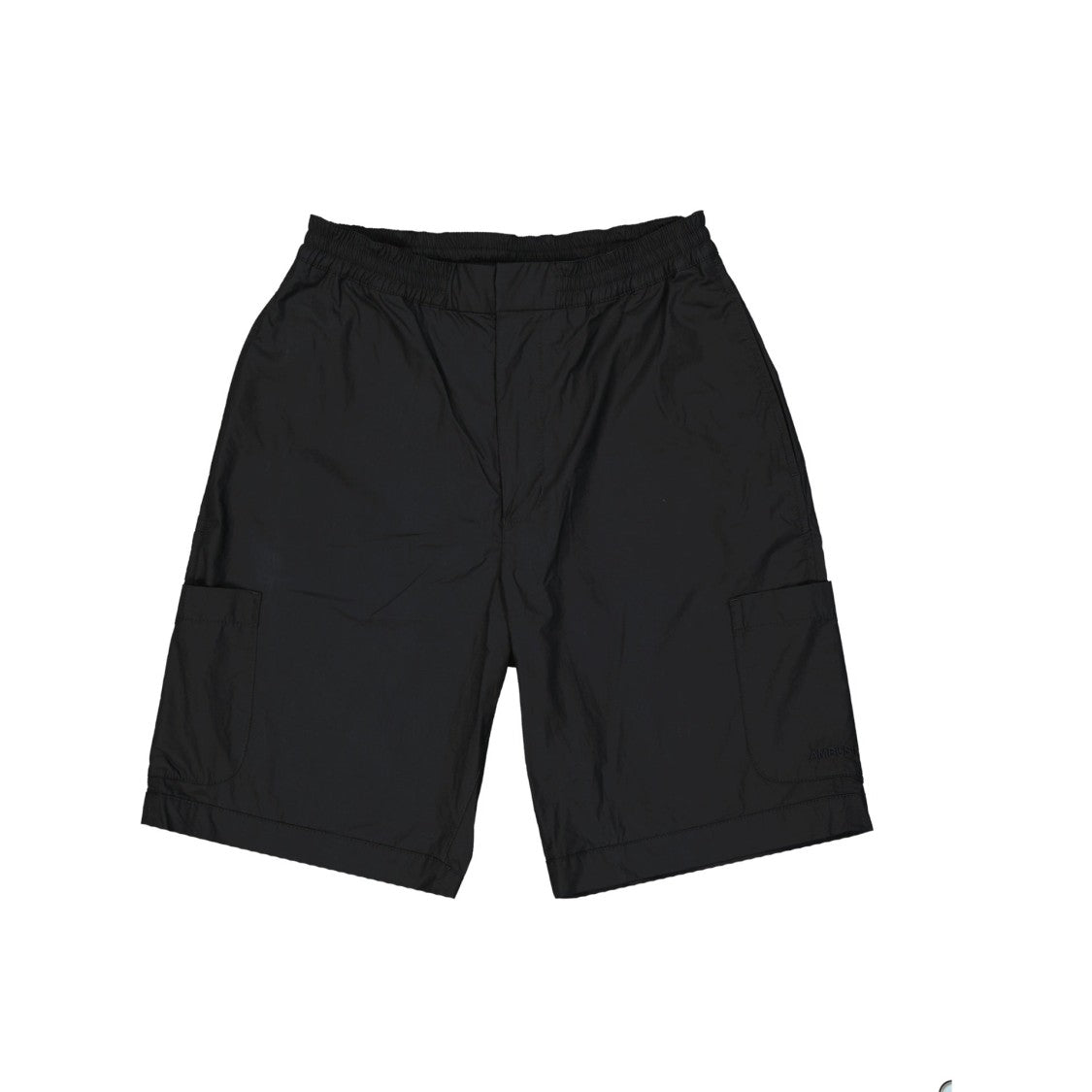 Ambush Black Cotton Shorts With Elastic Waistband