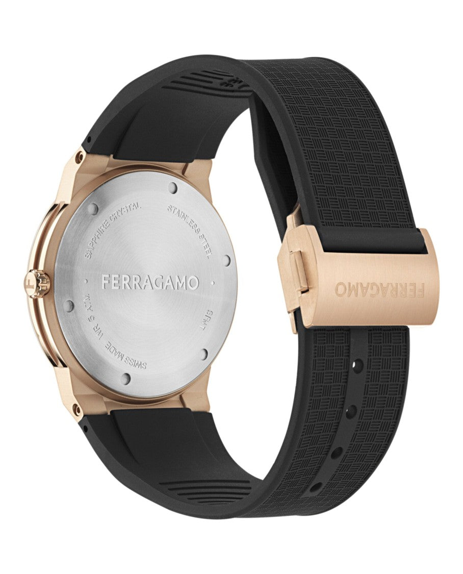 Ferragamo Sapphire Logo Recycled Pu Watch