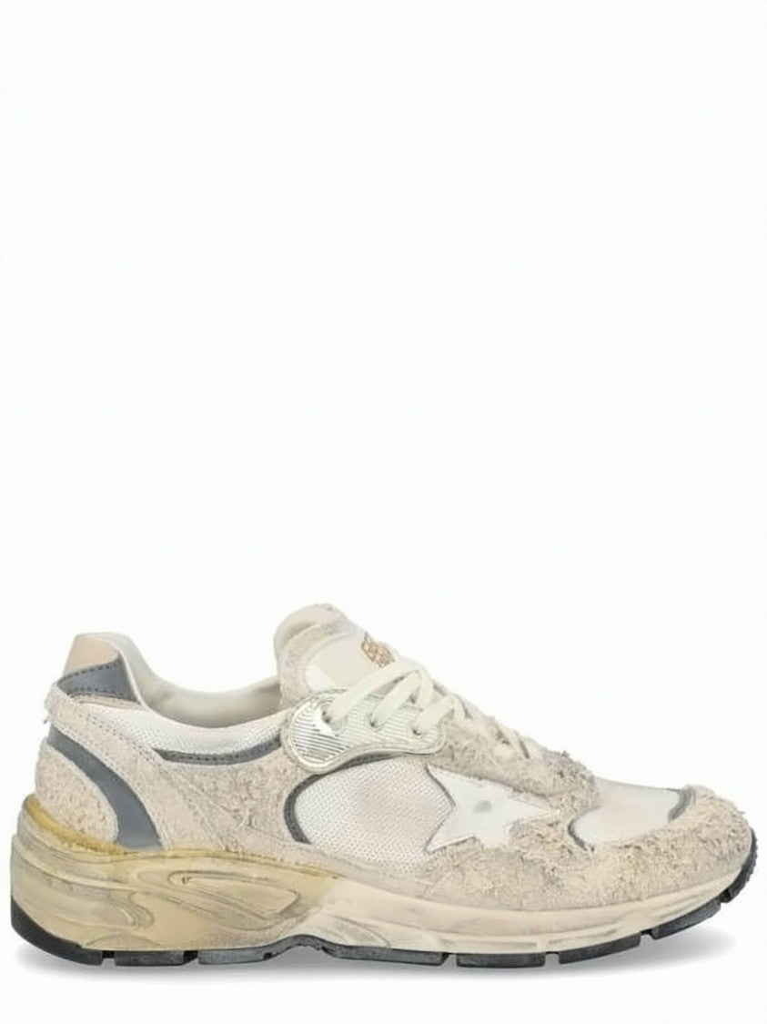 Golden Goose Textured Upper Distressed Sneakers With Vintage Finish