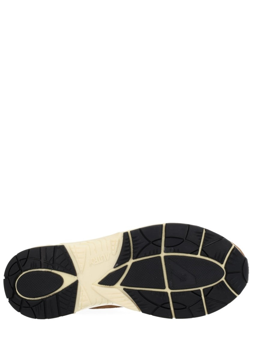 Autry Brown Hyperway Cow Leather Mesh Sneakers