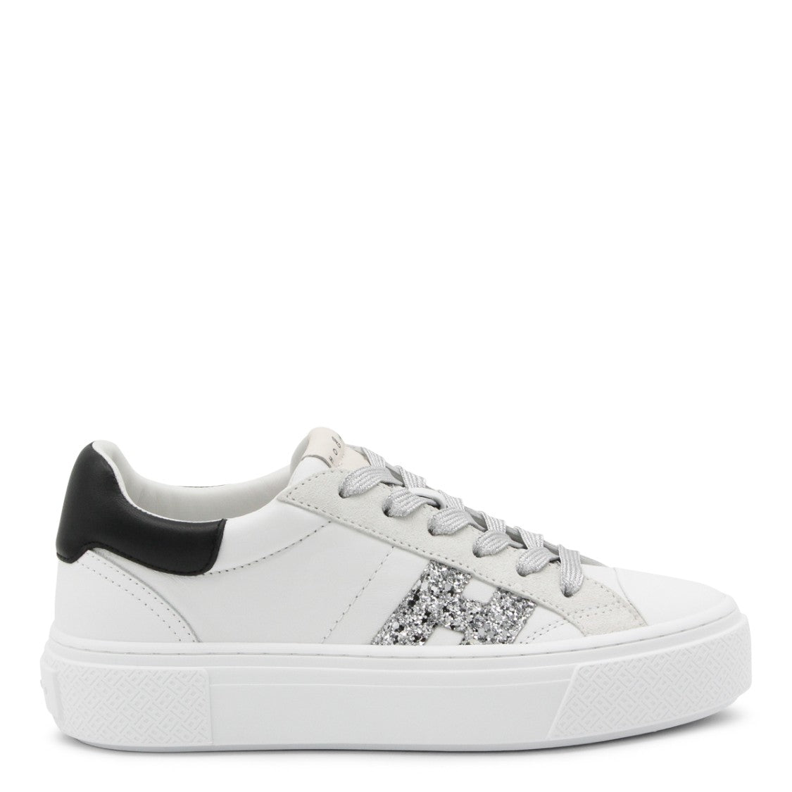 Hogan White And Black Leather Sneakers