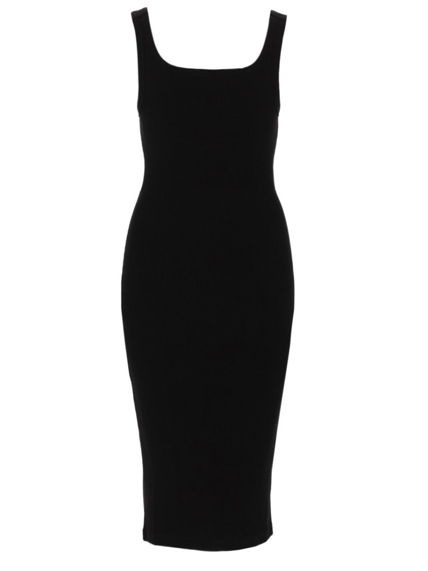 Versace Jeans Couture Black Square Neckline Wide Buckle Bodysuit