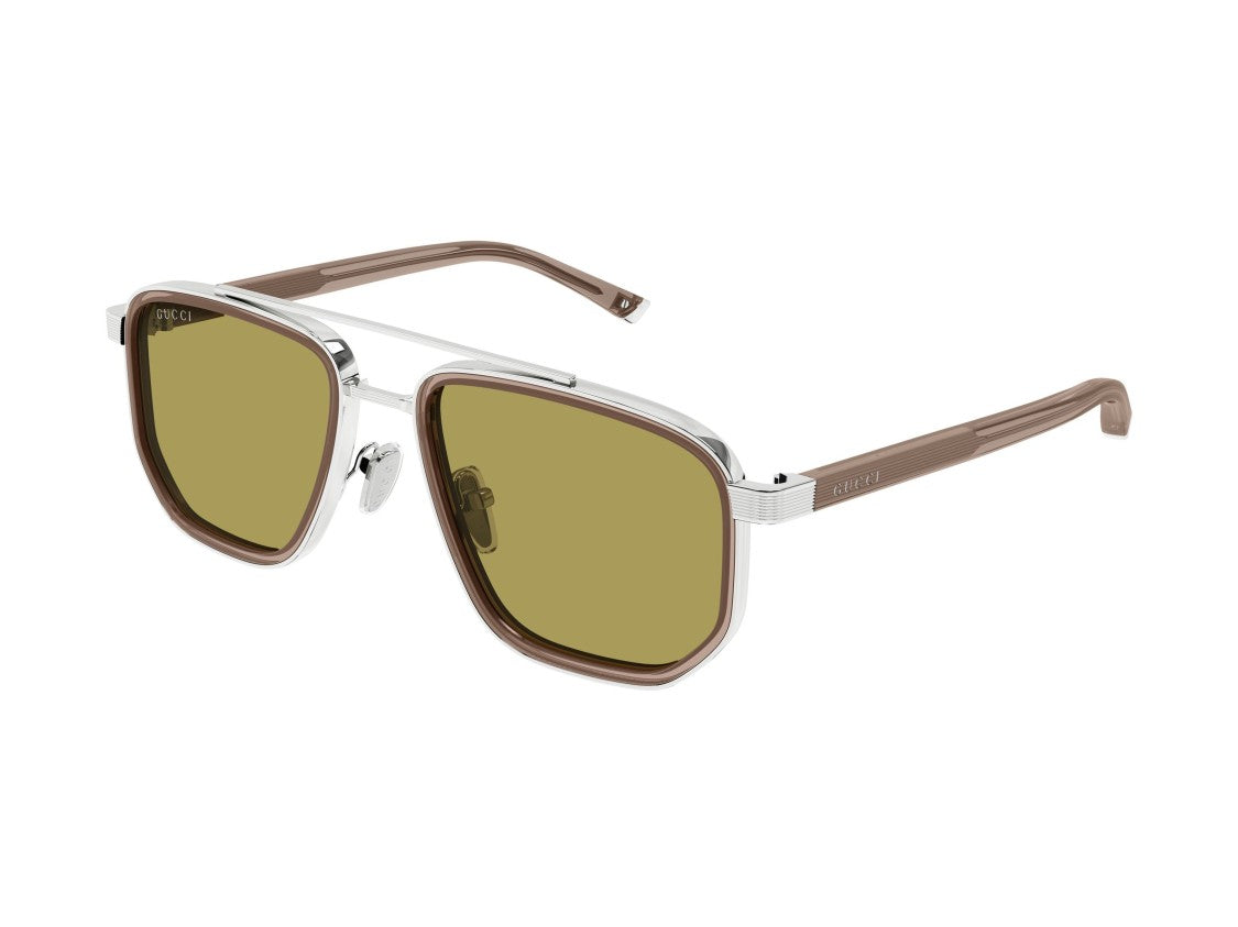 Gucci Metallic Silver Gg2073s Square Sunglasses