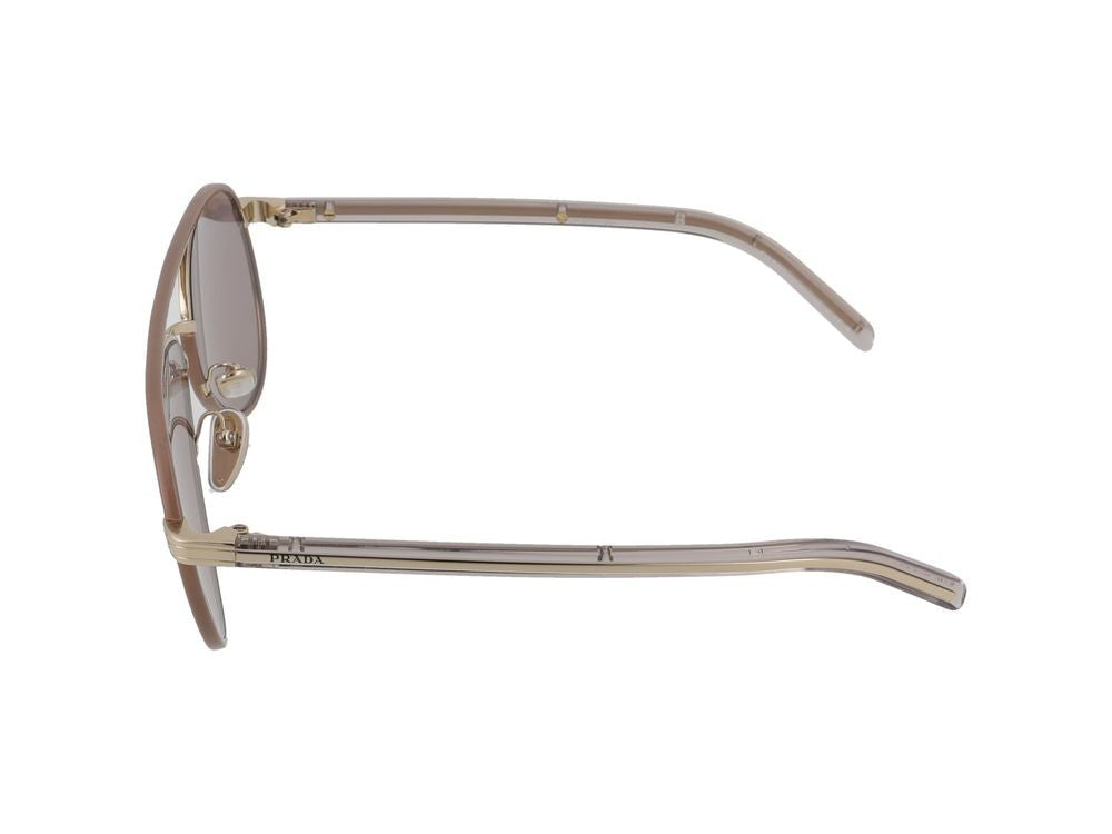 Prada Steel Frame Tinted Lens Aviator Sunglasses
