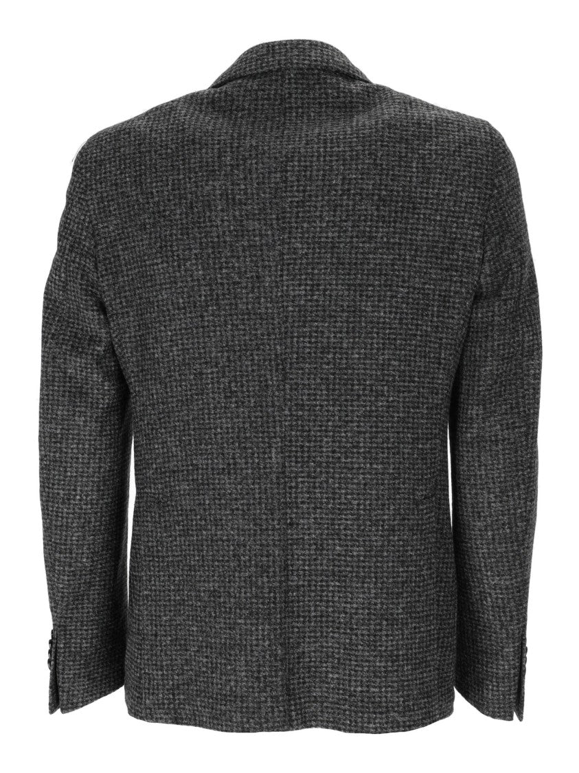 Brando-Lubiam Tailored Jacket With Subtle Checkered Pattern And Slim Fit