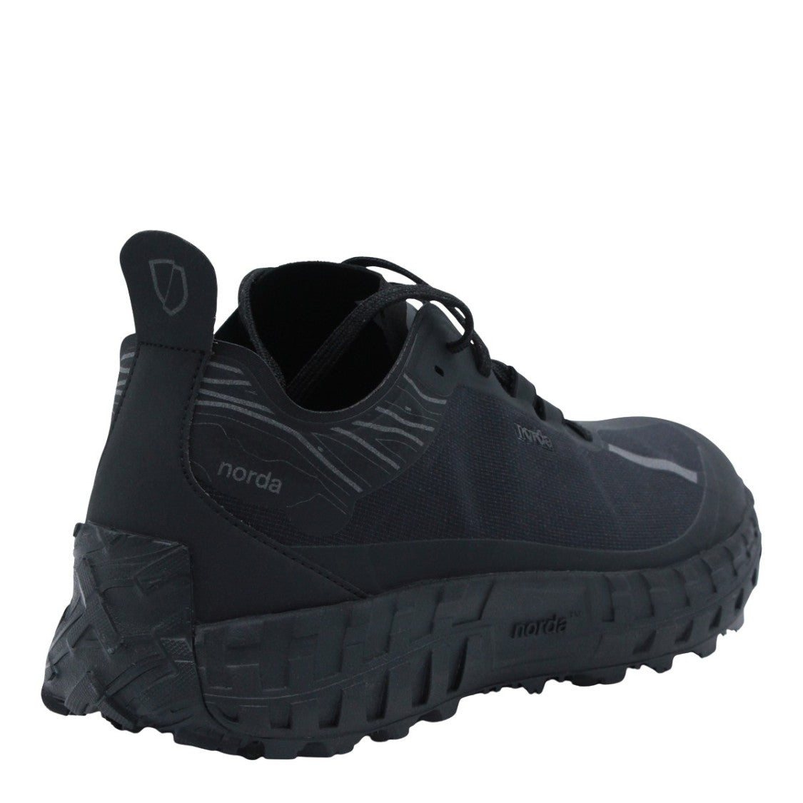 Norda Textured Black Sneakers With Rugged Sole