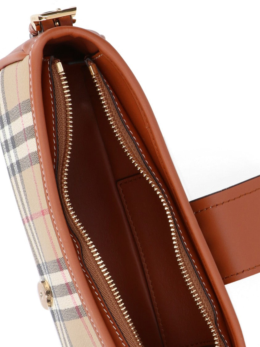 Burberry "Sling" Shoulder Bag, In Beige Fabric