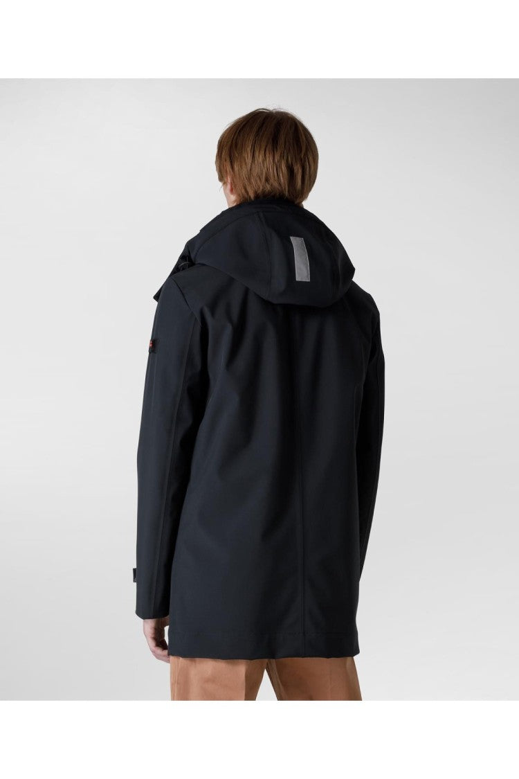 Peuterey Blue Nylon Hooded Parka